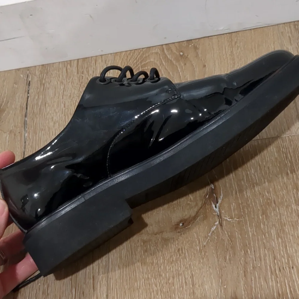 A.P.C. Black Patent Leather Oxfords Size 39  Women's 9 - Picture 9 of 12